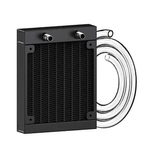 Clyxgs Water Cooling Radiator, 8 Pipe Aluminum Heat Exchanger Radiator with Tube for PC CPU Computer Water Cool System DC12V 80mm